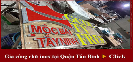 Gia công chữ inox tại quận Tân Bình