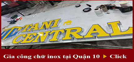 Gia công chữ inox tại quận 10