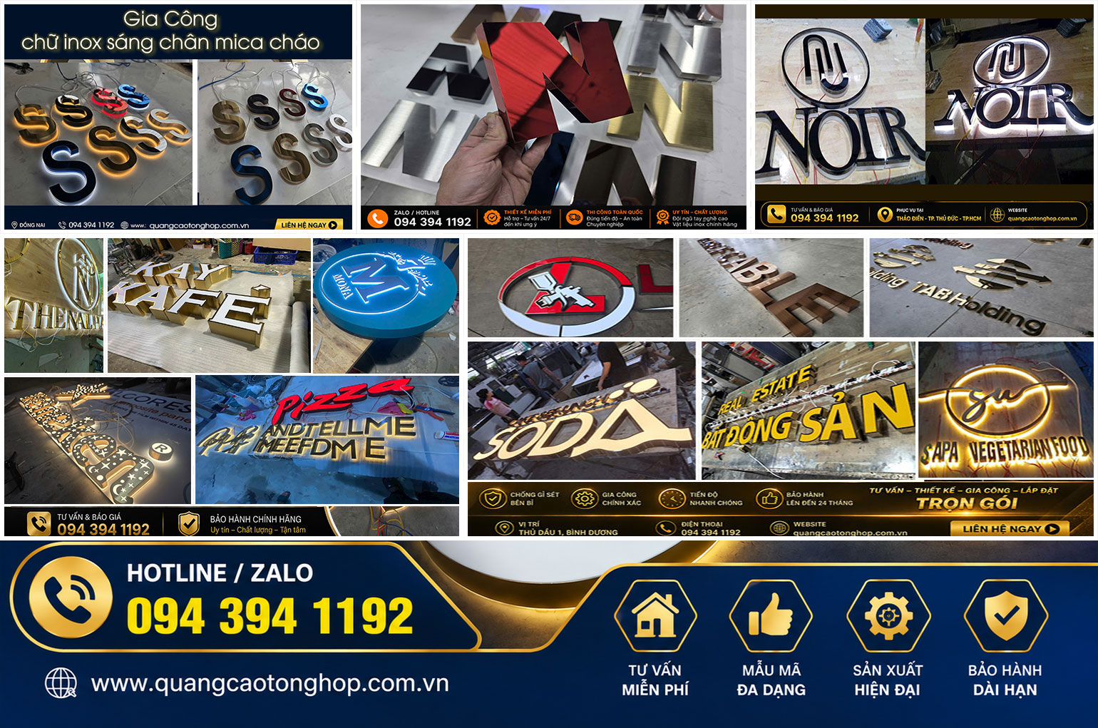 gia công chữ inox tại tăng nhơn phú