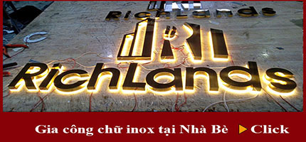 Gia công chữ inox tại Huyện Nhà Bè
