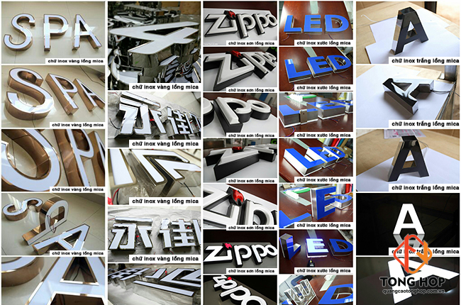 5 mẫu chữ nổi inox cao cấp cho bảng hiệu quảng cáo