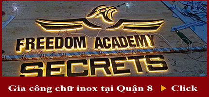 Gia công chữ inox tại quận 8