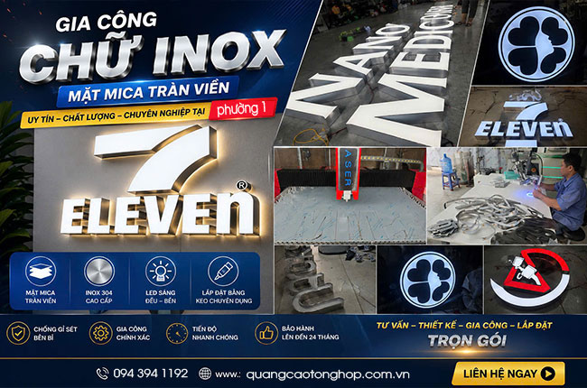 Gia công chuwxinox tại phường 1