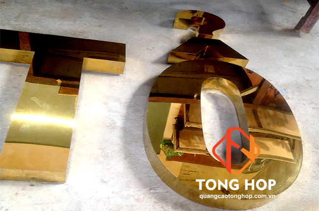 Chữ nổi inox chữ inox vàng Tổ Quốc Ghi Công