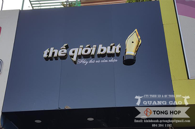 thi công bảng hiệu chữ inox tại q7