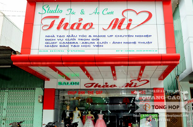 bảng hiệu chữ mica gắn led đẹp