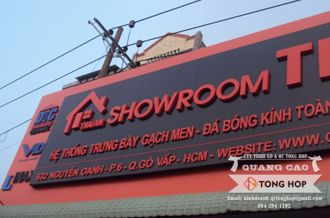 bảng hiệu chữ mica gắn led đẹp