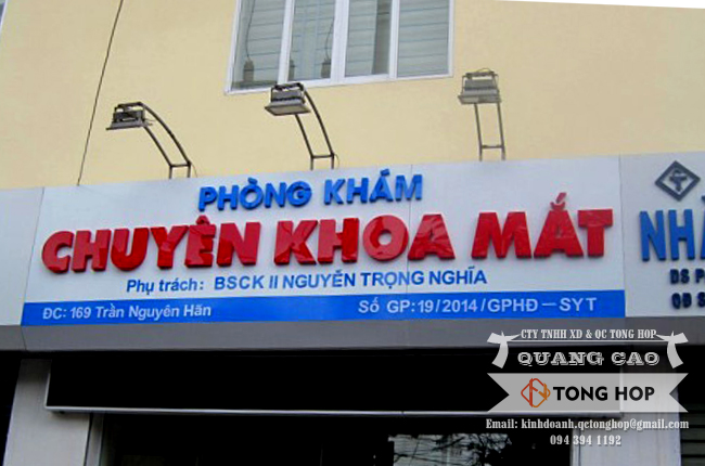 bảng hiệu chữ mica gắn led đẹp