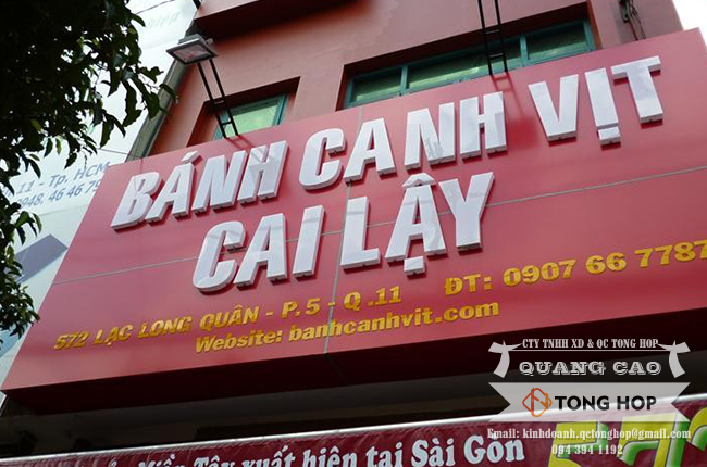 bảng hiệu chữ mica gắn led đẹp