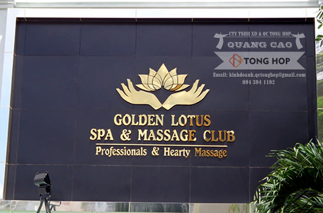 5 mẫu bảng hiệu đá hoa cương gắn chữ nổi inox đẹp