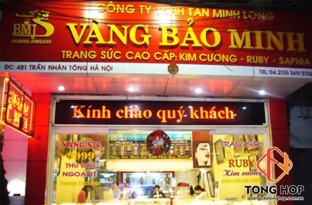 Bảng hiệu tiệm vàng đẹp