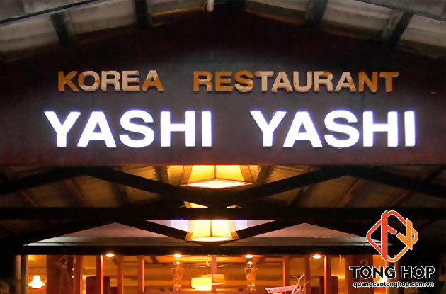 thi cong bang hieu dep nha hang yashi