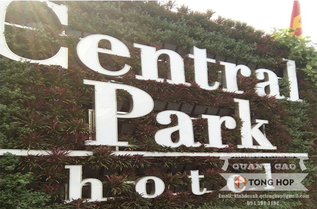 Thi công bảng hiệu Central Park Hotel tại Đồng Nai