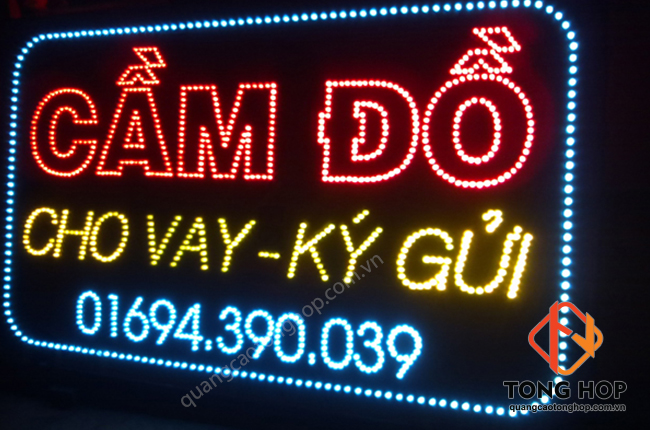 bảng hiệu hộp đèn bảng vẫy tiệm cầm đồ