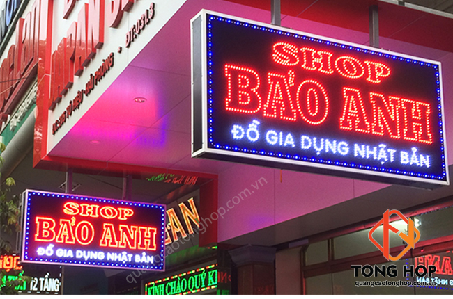 bảng hiệu led vẫy hộp đèn cho shop quần áo thời trang