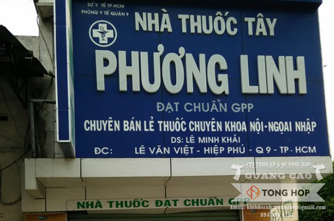mẫu bàng hiệu bệnh viện nhà thuốc tây đẹp