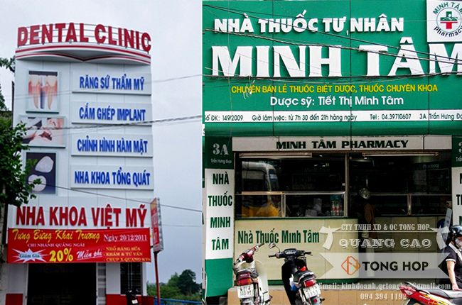 mẫu bàng hiệu bệnh viện nhà thuốc tây đẹp
