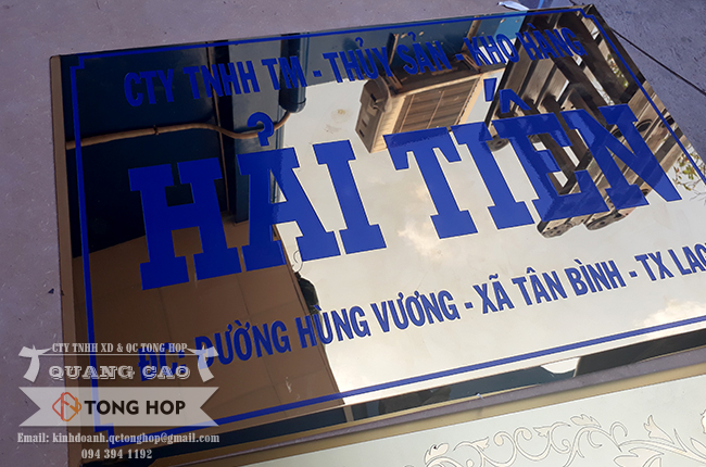 Làm bảng hiệu tên côn ty bằng inox ăn mòn giá rẻ