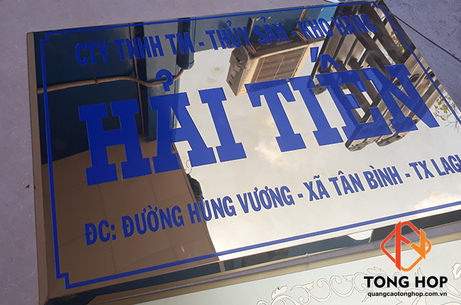 bảng hiệu công ty bằng inox ăn mòn đẹp