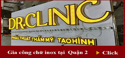 Gia công chữ inox tại quận 2