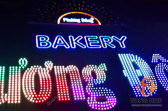 bảng hiệu chữ gắn led chạy hiệu ứng trên mặt chữ đẹp