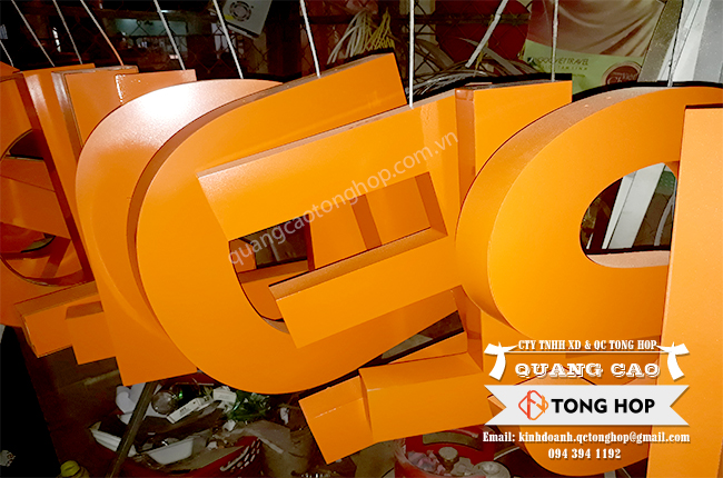 Chữ inox hoàn thiện