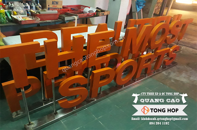 gia công chữ inox sơn tại tiền giang