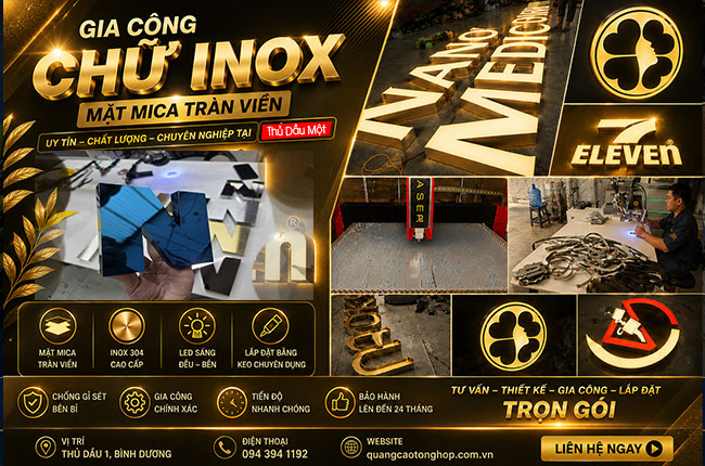 gia công chũ inox tại thủ dầu một