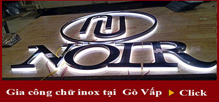 Gia công chữ inox tại quận Gò Vấp