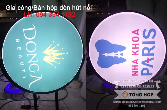 gia công bán hộp đèn mica hút nổi giá rẻ