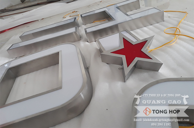 Gia công chữ inox giá rẻ quận 4 tphcm