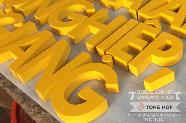 gia công chữ inox sơn tại đồng nai