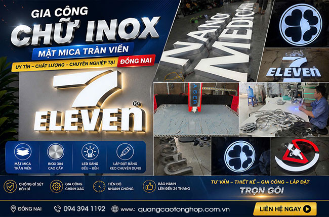 Gia Công Chữ Inox Tại Đồng Nai – Bền Đẹp, Sang Trọng, Giá Xưởng