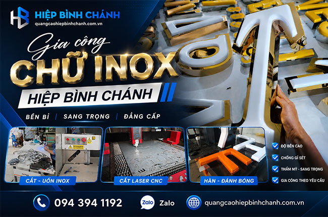 Gia Công Chữ Inox Tại Phường Hiệp Bình Chánh – TP Thủ Đức