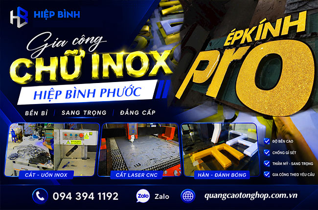 Gia Công Chữ Inox Tại Phường Hiệp Bình Phước – Bảng Hiệu Đẹp, Bền, Sang Trọng