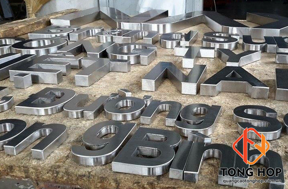 Gia công chữ inox trắng xước giá rẻ trên toàn quốc