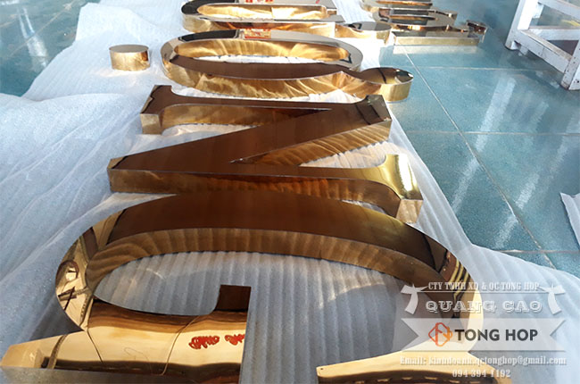 gia công chữ inox vàng kim phượng tại quận gò vấp