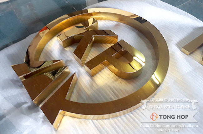 Gia công chữ inox vàng Kim Phượng Gò Vấp
