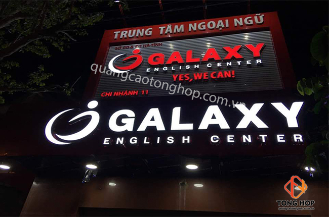 thi công làm bảng hiệu alu gắn chữ nổi