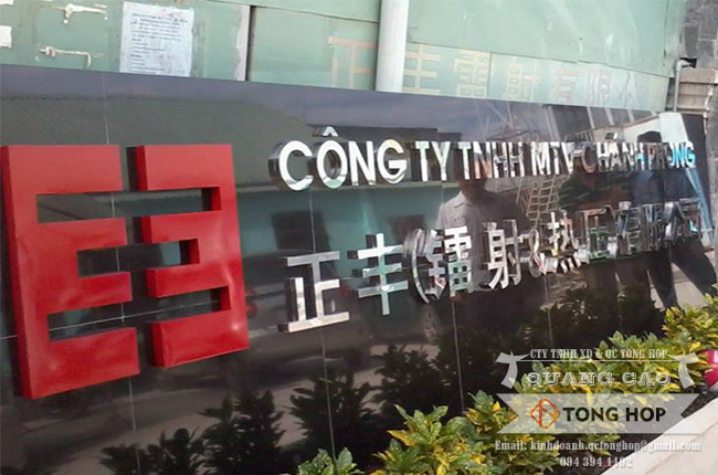Làm bảng hiệu chữ inox tại Long An
