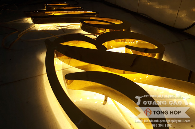 làm bảng hiệu chữ inox tại long an