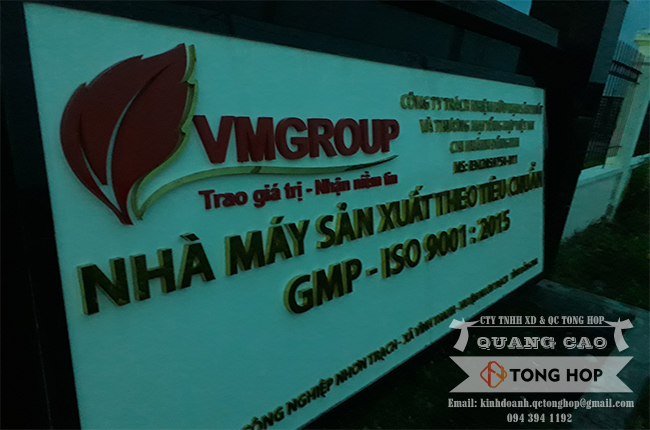 thi công làm bảng hiệu tại kcn Nhơn Trạch