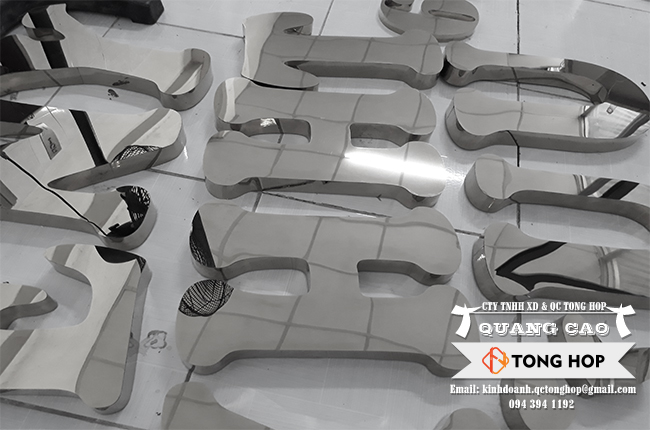 làm chữ inox trắng bóng 304