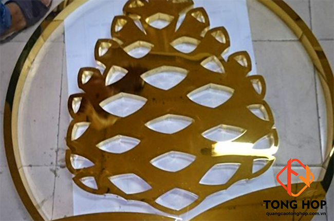 Chữ nổi inox vàng logo chữ inox vàng đẹp