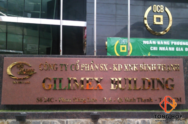 những mẫu bảng hiệu đá hoa cương (granite) đẹp