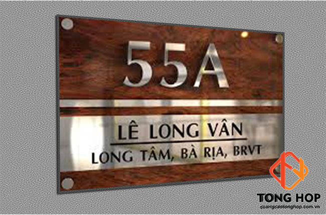 bảng số nhà cao cấp giành cho biệt thự