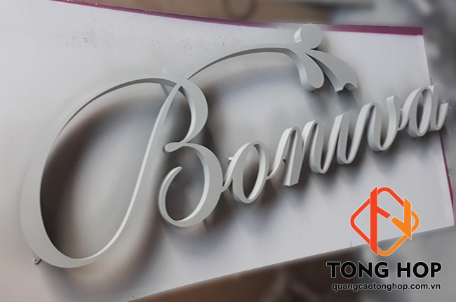 mẫu chữ nổi inox sơn, tôn sơn đẹp