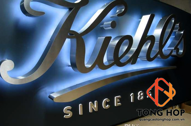 mẫu chữ nổi inox xước hắt sáng chân đẹp