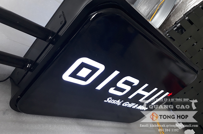 mẫu hộp đèn led vẫy bằng mica hút nổi đẹp