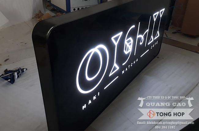 mẫu hộp đèn led vẫy bằng mica hút nổi đẹp